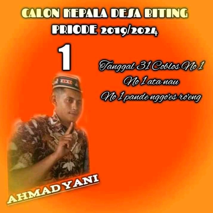 Ahmada yani. calon KADES Biting
